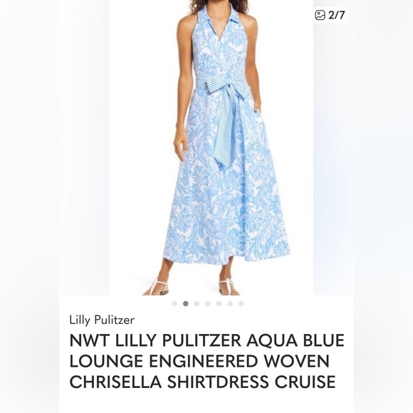 Lilly Pulitzer Dresses & Skirts - Lilly Pulitzer beautifully dress size 8 color, blue white